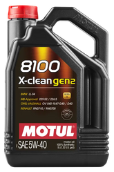 MOTUL 8100 X-CLEAN GEN2 5W40 5 Litri Olio Motore Auto per BMW MERCEDES e RENAULT